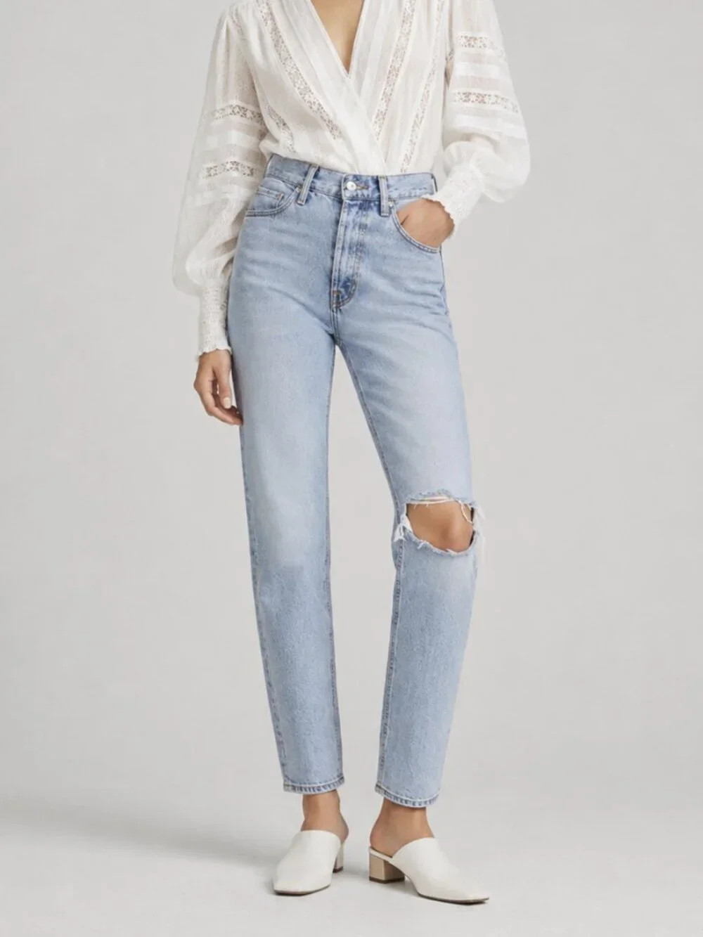 FREE PEOPLE x We The Free‎ The Lasso Jean True Blue Size 27